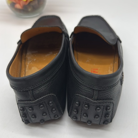 Tod's Ferrari Black Leather Slip-On Loafers Driving Moccasins Size 8 MOC7835 - Picture 3 of 6